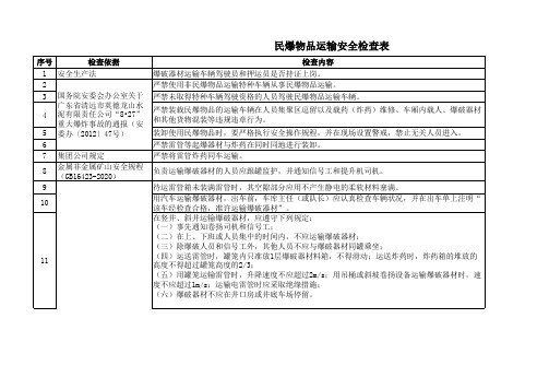 民爆物品运输安全检查表(3)