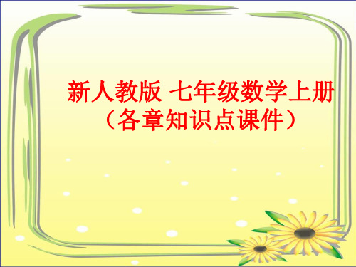 【人教版】七年级数学上册 总复习PPT课件