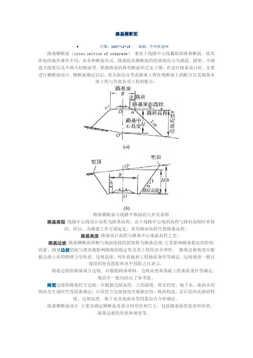 路基横断面