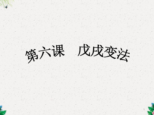 人教部编版八年级上册第6课戊戌变法 
