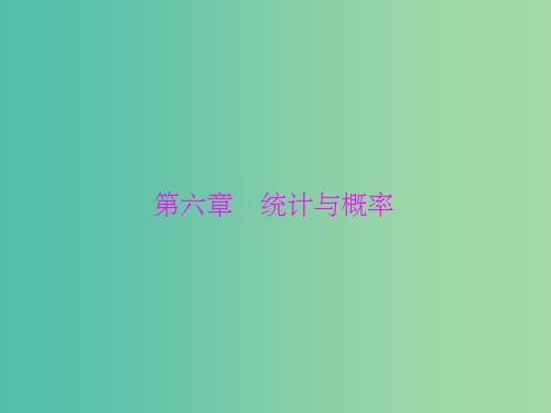 中考数学 第一部分 第六章 统计与概率 第1讲 抽样与数据分析