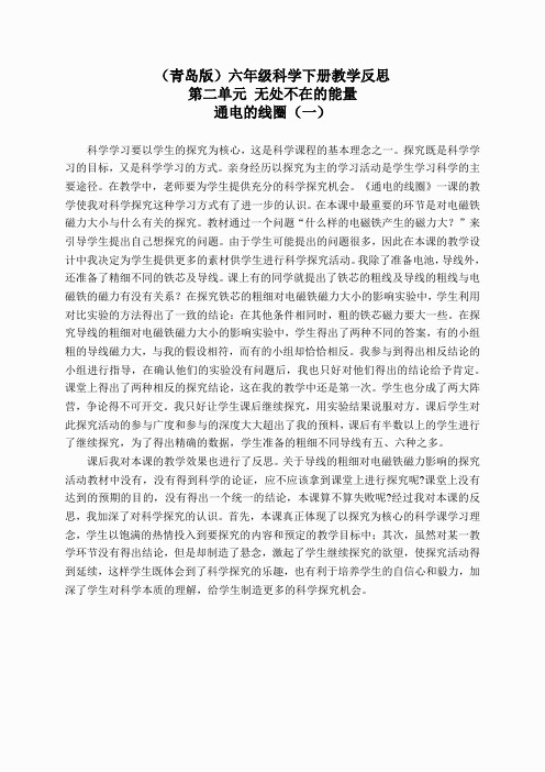 青岛小学科学六下《8通电的线圈(一)》word教案 (6)