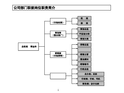 公司部门职能岗位职责简介 ppt课件 (2)