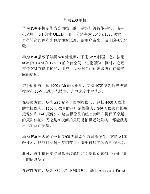 华为p30手机