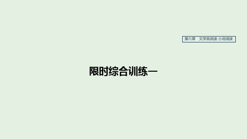 江苏2020版高考语文第六章文学类阅读小说阅读限时综合训练一课件