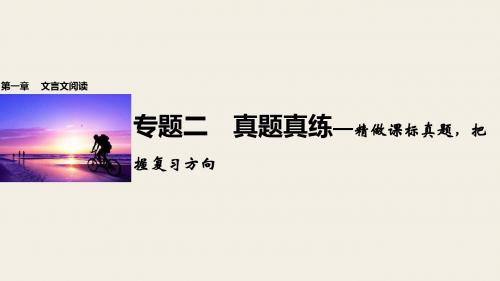 【步步高】2017版高考语文一轮复习 第一章 文言文阅读 专题二 真题真练 精做课标真题,把握复习方向课件