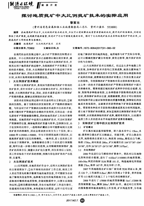 探讨地质找矿中大比例找矿技术的实际应用