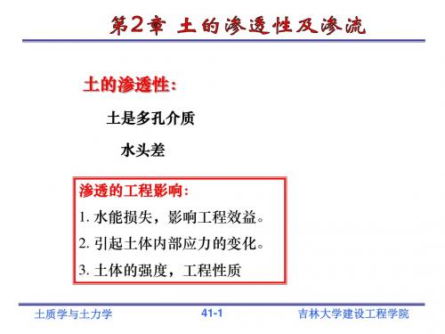 土质学与土力学土的渗透性与渗流