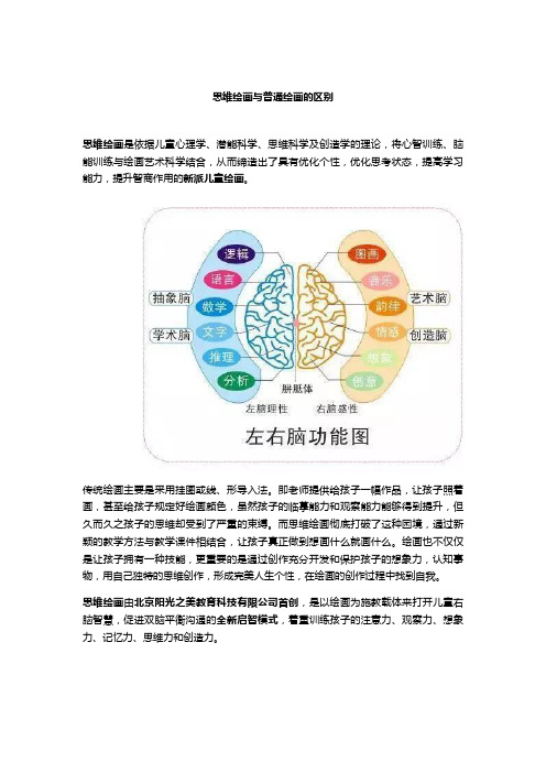 思维绘画与普通绘画的区别