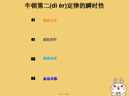 高考物理总复习第三章牛顿运动定律322热点突破牛顿第二定律的瞬时性课件