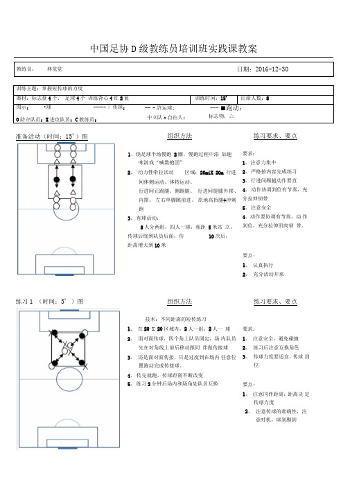 中国足协D级训练实践教案