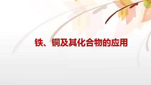 高中化学铁、铜及其化合物的应用公开课精品课件