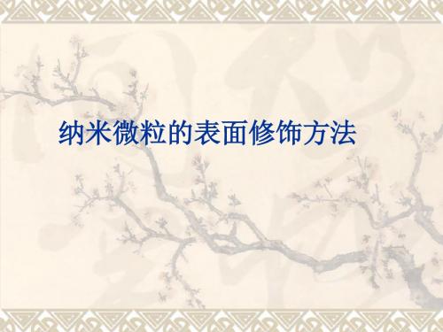 纳米微粒的表面改性