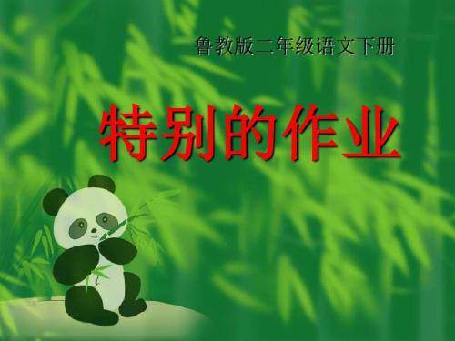 《特别的作业》PPT精选教学课件5