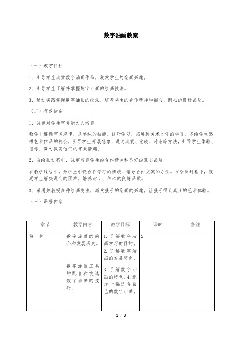 数字油画教案