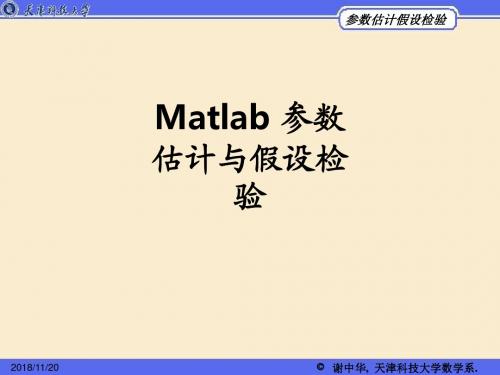 Matlab 参数估计与假设检验ppt课件