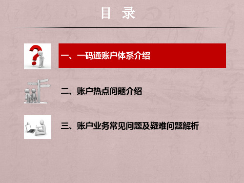 账户业务热点问题与疑难问题介绍
