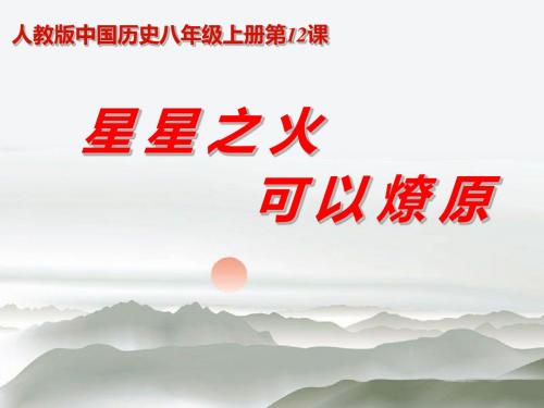 第12课星星之火可以燎原课件