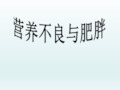 四年级体育课件-营养不良与肥胖全国通用共12张PPT