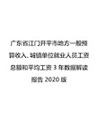 广东省江门开平市地方一般预算收入、城镇单位就业人员工资总额和平均工资3年数据解读报告2020版