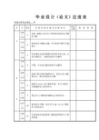 模板   毕业设计及论文进度表范例