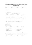 山东省潍坊市诸城市2020-2021学年八年级上学期期末数学试题
