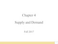 经济学原理 曼昆第七版第四讲讲义：Supply and Demand