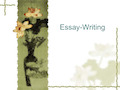 英语写作essay writingDescriptionNarration