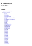 E.coli genotypes 大肠杆菌基因型手册