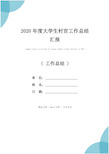 2020年度大学生村官工作总结汇报