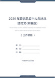 2020年营销总监个人年终总结范文(新编版)