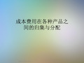 成本费用在各种产品之间的归集与分配