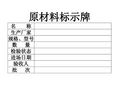 搅拌站原材料标识牌