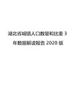 湖北省城镇人口数量和比重3年数据解读报告2020版