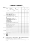 学生养成教育评价表