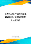 (水利工程)中国水利水电建设集团公司工程系列专业技术资格精编