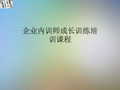 企业内训师成长训练培训课程