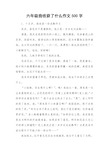 六年级我收获了什么作文500字_作文