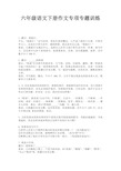 六年级语文下册作文专项专题训练