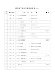 四年级下册科学教学进度表