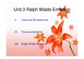 Unit 3 Ralph Waldo Emerson(1)