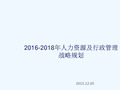 公司人力资源及行政管理三年战略规划