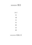 (完整)2017年项目部年终总结报告,推荐文档