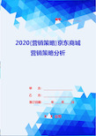 2020{营销策略}京东商城营销策略分析