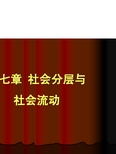 第七章 社会分层和社会流动