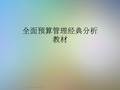 全面预算管理经典分析教材