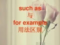 such as与for example用法区别