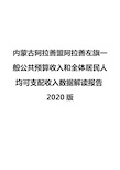 内蒙古阿拉善盟阿拉善左旗一般公共预算收入和全体居民人均可支配收入数据解读报告2020版