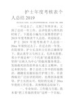 护士年度考核表个人总结2019