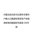 内蒙古自治区乌兰察布丰镇市户籍人口数量和各项生产总值具体情况数据研究报告2020版